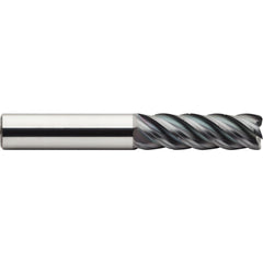 Corner Radius End Mill: 3/8" Dia, 1-1/4" LOC, 0.0300" Radius, 5 Flute, Solid Carbide