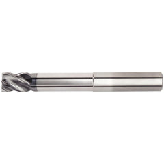 Corner Radius End Mill: 10 mm Dia, 22.00 mm LOC, 2.00 mm Radius, 4 Flute, Solid Carbide