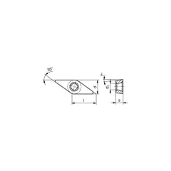 Turning Insert: VCMT331EN-FMS CT-P25, Carbide