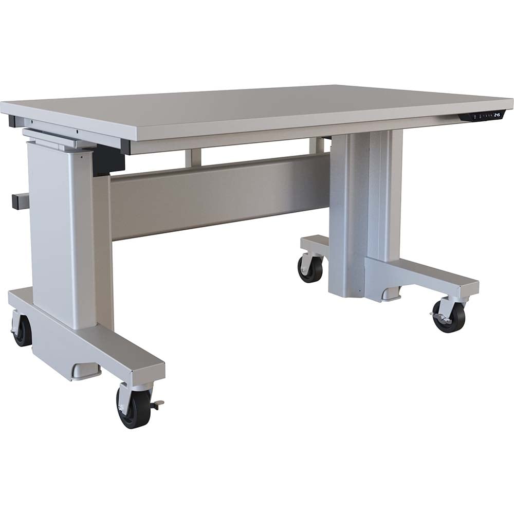 Mobile Work Benches; Bench Type: Electric Height Adjustable Workstation; Depth (Inch): 30; Leg Style: Adjustable Height, C-Leg (Cantilever), Motor Height Adjustment; Load Capacity (Lb.