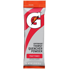 Gatorade Activity Drink:  1.23oz Packet,  Fruit Punch,  Powder,  Yields 16.90 oz