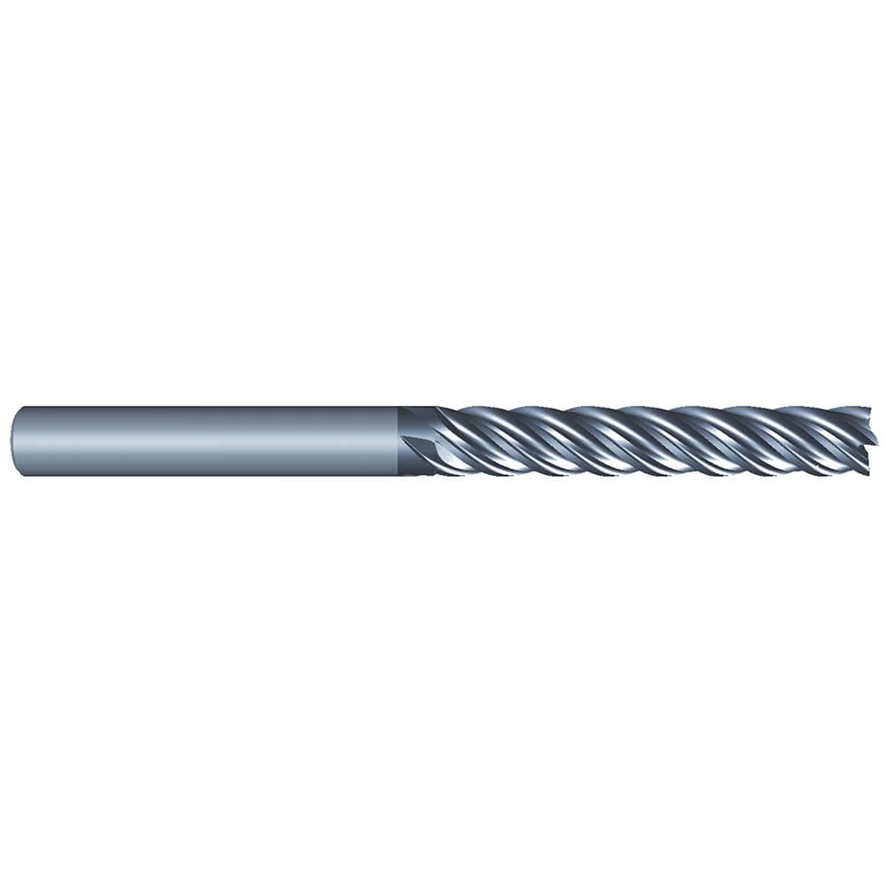 Roughing & Finishing End Mills; Mill Diameter (Fractional Inch): 1/4; Flute Type: Spiral; Number Of Flutes: 5; End Mill Material: Solid Carbide; Length of Cut (Inch): 1-1/2; Coating/Finish: AlCrN