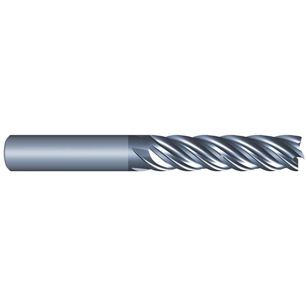 Roughing & Finishing End Mills; Mill Diameter (Fractional Inch): 3/8; Flute Type: Spiral; Number Of Flutes: 5; End Mill Material: Solid Carbide; Length of Cut (Inch): 1-1/4; Coating/Finish: AlCrN