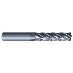 Roughing & Finishing End Mills; Mill Diameter (Fractional Inch): 5/16; Flute Type: Spiral; Number Of Flutes: 4; End Mill Material: Solid Carbide; Length of Cut (Inch): 1-1/8; Coating/Finish: AlCrN