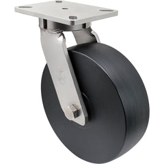 Top Plate Caster: 10" Wheel Dia, 3" Wheel Width, 3,000 lb Capacity, 11-1/2" OAH