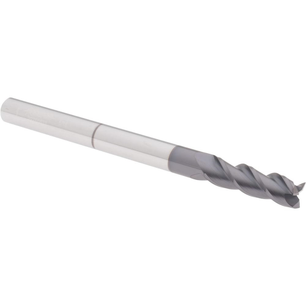 Square End Mill: 5/16" Dia, 1" LOC, 3 Flute, Solid Carbide