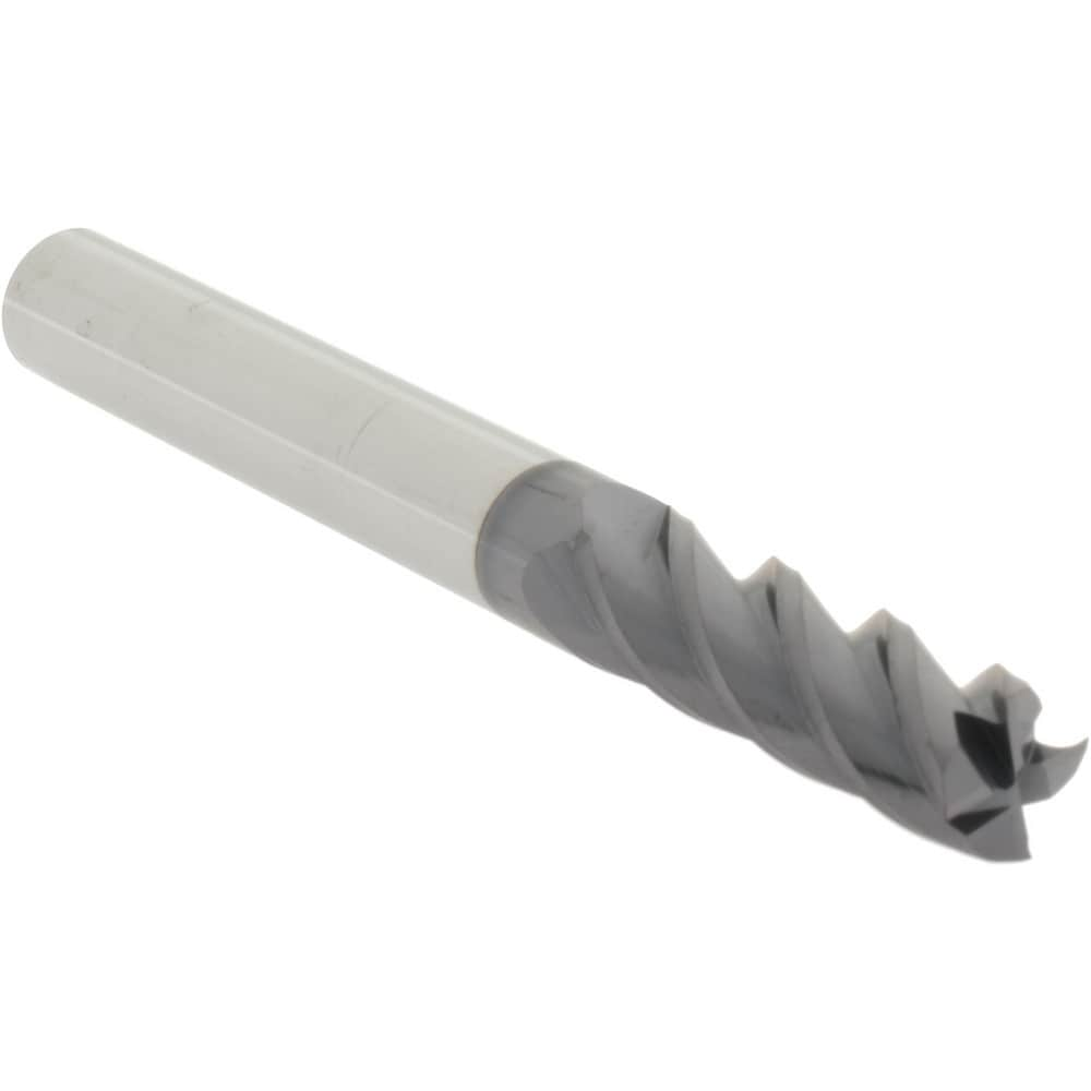 Square End Mill: 7/16" Dia, 1-3/8" LOC, 4 Flute, Solid Carbide