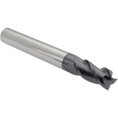 Square End Mill: 1/2" Dia, 1" LOC, 3 Flute, Solid Carbide