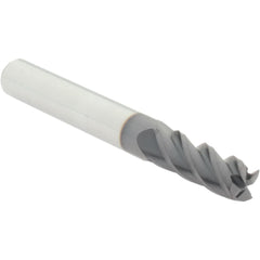 Square End Mill: 19/64" Dia, 3/4" LOC, 4 Flute, Solid Carbide