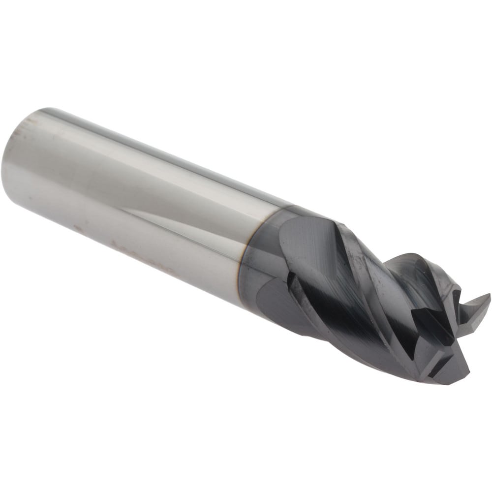 Corner Radius End Mill: 1/2" Dia, 5/8" LOC, 0.0200" Radius, 4 Flute, Solid Carbide