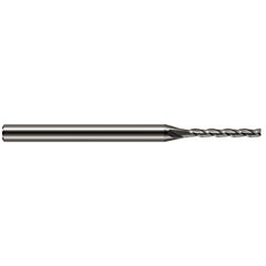 Square End Mill: 1/32" Dia, 7/32" LOC, 4 Flute, Solid Carbide