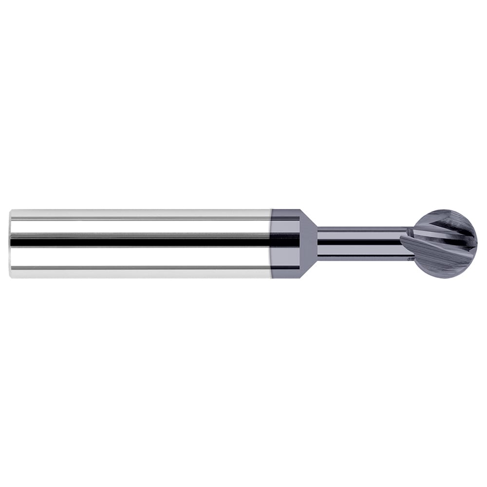 Undercutting End Mills; Mill Diameter (Decimal Inch): 0.1870; Mill Diameter (Inch): 3/16; Length Of Cut (Decimal Inch - 4 Decimals): 0.1740; Overall Length (Inch): 2; Radius: 0.0930; Number Of Flutes: 4; Neck Length (Decimal Inch): 0.5000; Neck Diameter (