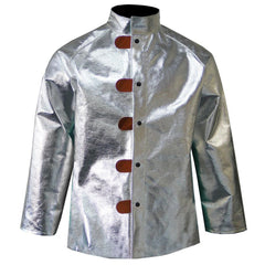 Work Jacket: Size X-Large, Aramid & Aluminized Thermonol, Snaps Closure