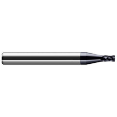 Corner Radius End Mill: 1/16" Dia, 3/32" LOC, 0.50 mm Radius, 3 Flute, Solid Carbide