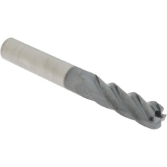 Corner Radius End Mill: 1/2" Dia, 1-5/8" LOC, 38 deg Helix, Corner Radius End, Centercutting Series HS