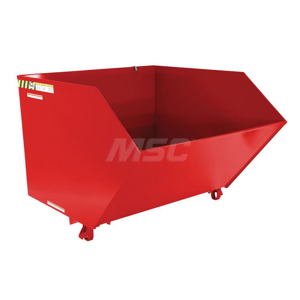 Stationary Tilt Hopper: 2,000 lb Capacity, 51" Wide, 56.5" Long, 38.625" High