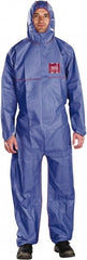 Disposable Coveralls: Anti-Static, Chemical, Flame & Retardant Protection, Size 2X-Large, 1.47 oz, SMS, Zipper Closure