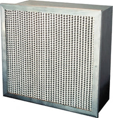 Pleated Air Filter: Rigid Box, MERV 11, Synthetic Polypropylene, 65% Efficient, 24" High, 24" Wide, 12" Deep