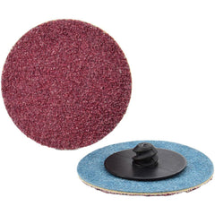 Quick-Change Disc: Type R, 4" Dia, 80 Grit, Aluminum Oxide, Coated