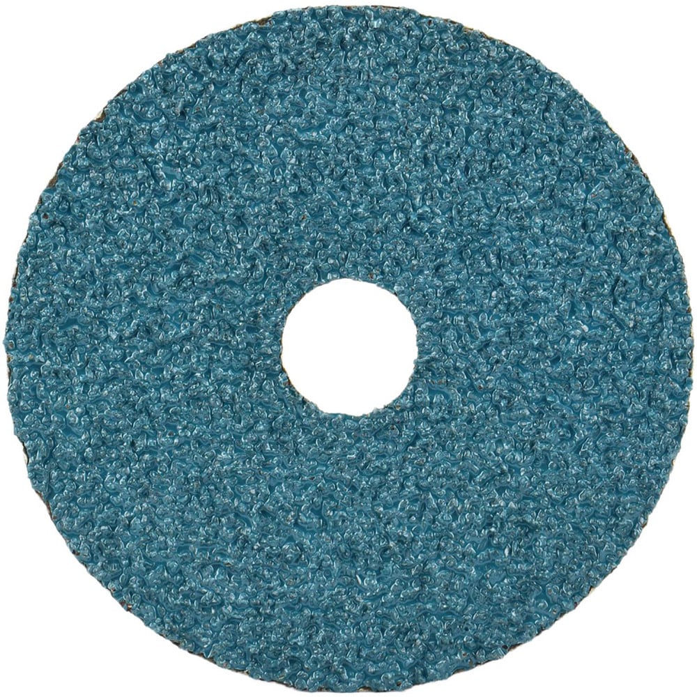 Fiber Disc:  5" Disc Dia, Arbor Hole, 80 Grit, Zirconia Alumina