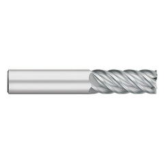 Square End Mill: 1/8" Dia, 1/2" LOC, 5 Flute, Solid Carbide