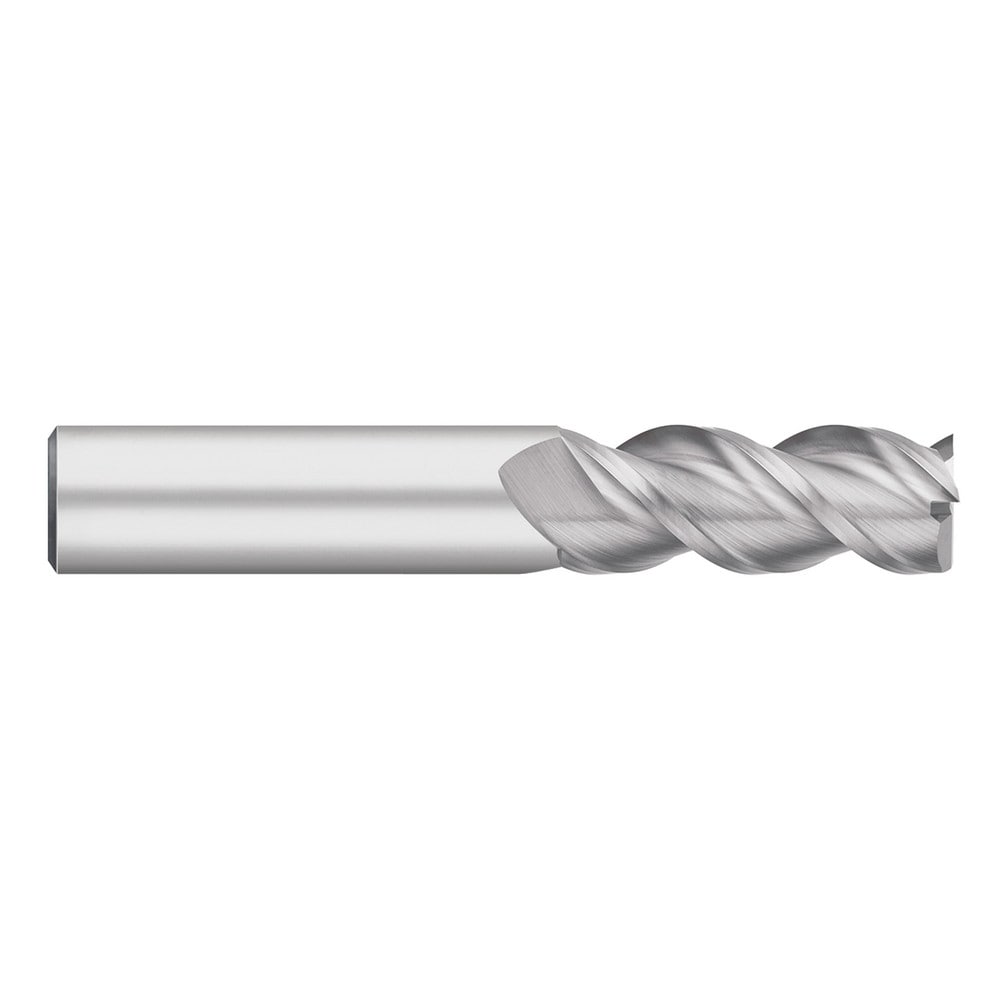 Square End Mill: 1/8" Dia, 1/2" LOC, 3 Flute, Solid Carbide