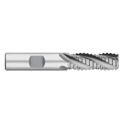 Roughing End Mill: 1-1/8" Dia, 6 Flute, Single End, Solid Carbide