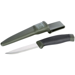 Fixed Blade Knives; Trade Type: Multi-Blade; Blade Type: Blade specially coated for rust protection and low friction; Blade Material: Stainless Steel; Blade Length: 4; Overall Length: 9.00; Handle Material: Two-component green handle for comfort in use an