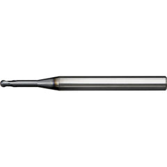 Ball End Mill: 1.80 mm Dia, 1.44 mm LOC, 2 Flute, Solid Carbide