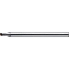 Corner Radius End Mill: 0.20 mm Dia, 0.08 mm LOC, 0 deg Helix, CBN Coated, Corner Radius End, Centercutting Series CBN-LBFRRF