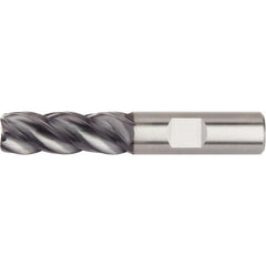 Corner Chamfer End Mill: 5/8" Dia, 1-5/8" LOC, 4 Flute, 0.0200" Chamfer Width, Solid Carbide