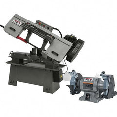 9 x 13" Manual Horizontal Bandsaw: Step Pulley Drive