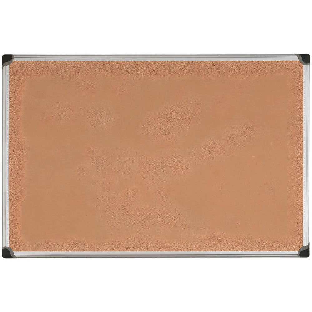 Cork Bulletin Boards; Bulletin Board Type: Open Cork Bulletin Board; Board Color: Brown; Board Material: Cork; Width (Inch): 23.6; Height (Inch): 17.7; Frame Material: Aluminum; Frame Color: Silver