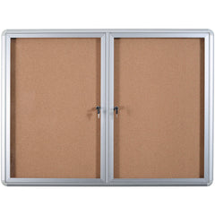 Cork Bulletin Boards; Bulletin Board Type: Enclosed Cork Bulletin Board; Board Color: Brown; Board Material: Cork; Width (Inch): 60; Height (Inch): 36; Frame Material: Aluminum; Frame Color: Silver