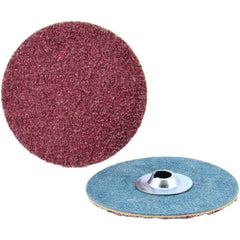 Quick-Change Disc: Type S, 2" Dia, 24 Grit, Aluminum Oxide, Coated