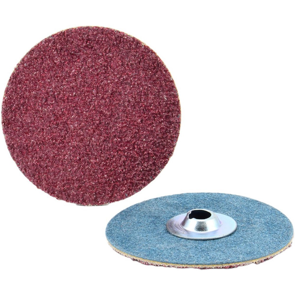 Quick-Change Disc: Type S, 1" Dia, 50 Grit, Aluminum Oxide, Coated