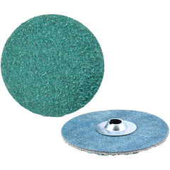 Quick-Change Disc: Type S, 2" Dia, 80 Grit, Zirconia Alumina, Coated