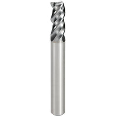 Square End Mill: 7.50 mm Dia, 16.00 mm LOC, 3 Flute, Solid Carbide