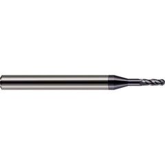 Ball End Mill: 3/64" Dia, 9/64" LOC, 4 Flute, Solid Carbide