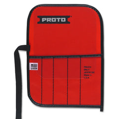 Chisel Tool Roll: 5 Pockets, Canvas, Red