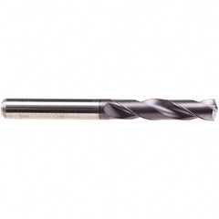 Screw Machine Length Drill Bit: 3.22 mm Dia, 140 deg Point, Solid Carbide