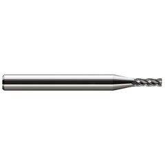 Corner Radius End Mill: 7/32" Dia, 0.66" LOC, 0.50 mm Radius, 4 Flute, Solid Carbide