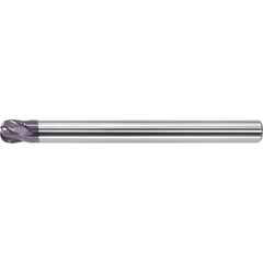 Corner Radius End Mill: 12 mm Dia, 12.00 mm LOC, 1.00 mm Radius, 4 Flute, Solid Carbide