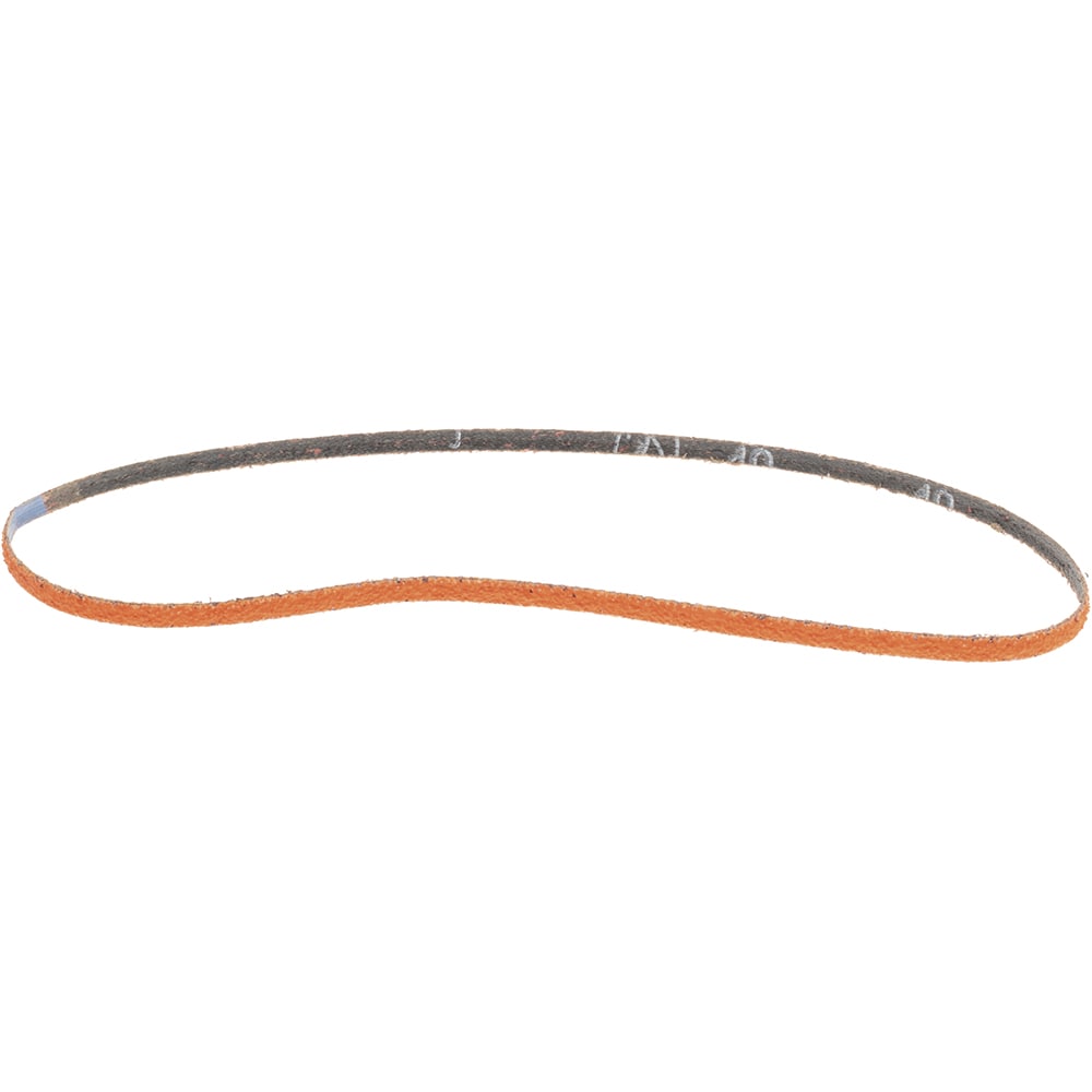 Abrasive Belt:  1/4" Wide, 24" OAL, 40 Grit, Ceramic Alumina