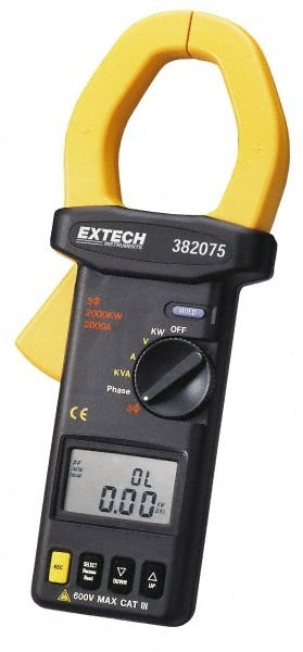 Power Meters; Number of Phases: 3; Meter Type: AC Power Clamp Meter; Application: Energy Audits, AC Power Quality, Motor/Generator Installation and Repair; Maximum Current Capability (A): 1000.00; Power Factor: 1; Peak Capture: Yes