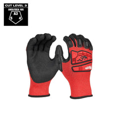 Cut-Resistant Gloves: Milwaukee 48-73, Size X-Large, ANSI Cut A3, ANSI Puncture 0, Nitrile, Polyethylene