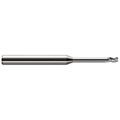 Corner Radius End Mill: 3 mm Dia, 4.50 mm LOC, 0.0300" Radius, 3 Flute, Solid Carbide