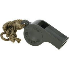 Whistles; G.I. STYLE OLIVE DRAB WHISTLE W/LANYARD