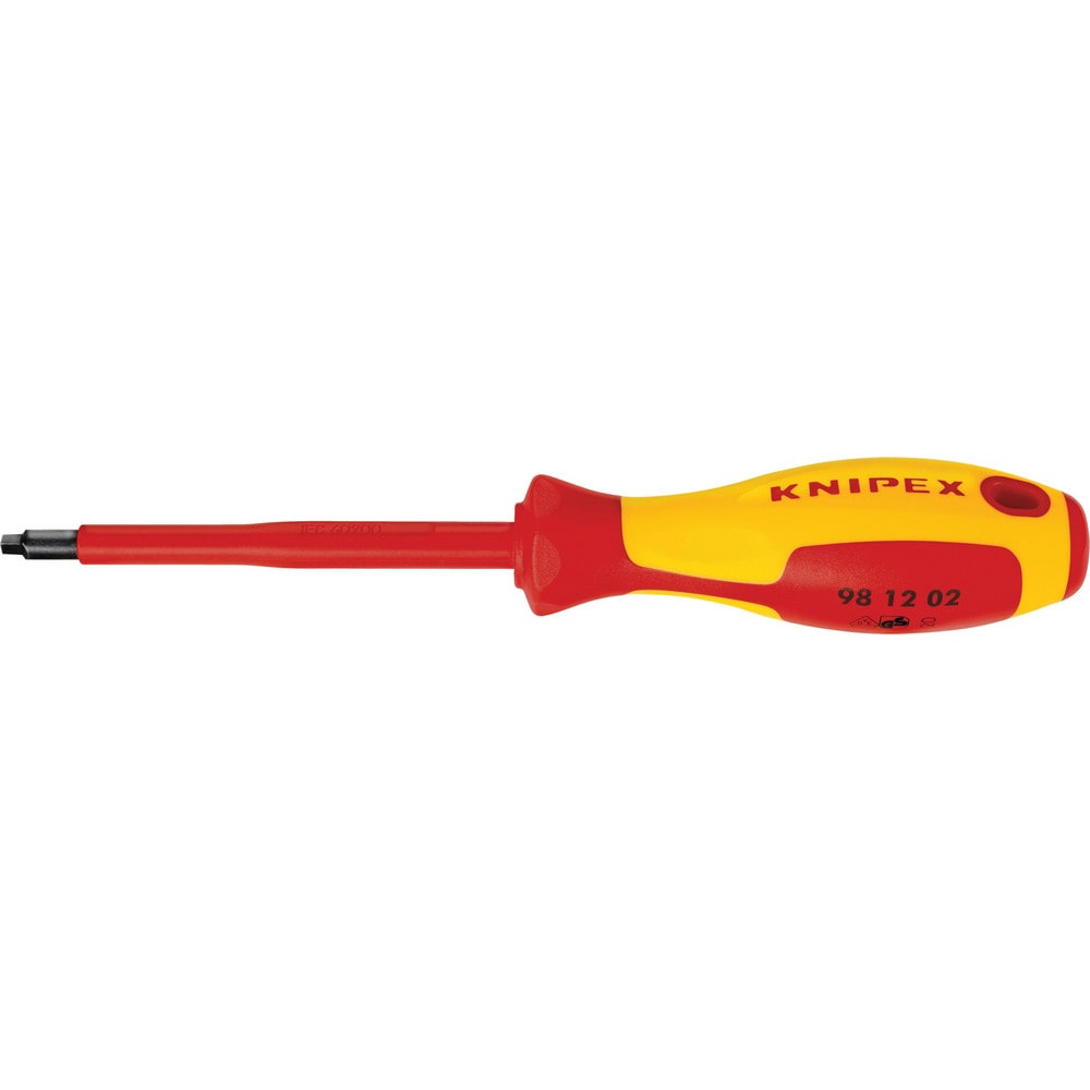 Precision & Specialty Screwdrivers; Tool Type: Square Screwdriver; Blade Length: 4; Overall Length: 8.27; Shaft Length: 4 in; Handle Length: 4 in; Handle Type: Insulated; Handle Color: Red