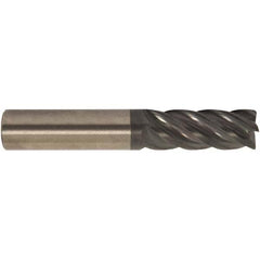 Corner Radius End Mill: 1" Dia, 2-5/8" LOC, 38 deg Helix, Corner Radius End, Centercutting Series HS